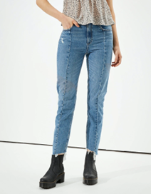 American Eagle Women Blue Mom Jeans