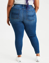 American Eagle Women Blue Ne(X)T Level Curvy High-Waisted Jeggings