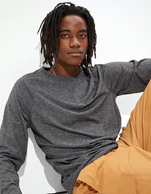 American Eagle Men Grey Active T-Shirt