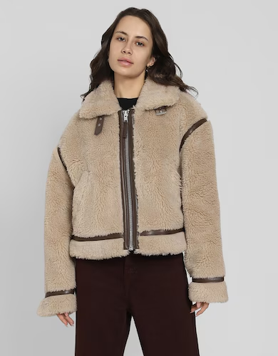 Teddy biker jacket for women 