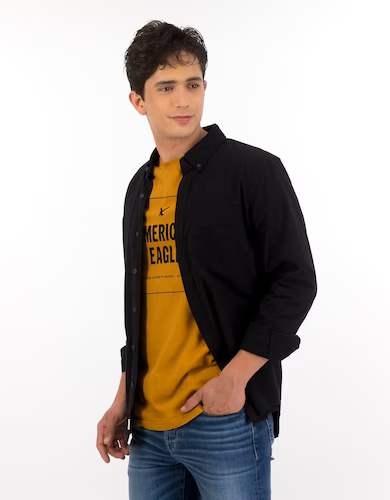  Black Colour Slim Fit Shirt for Men 