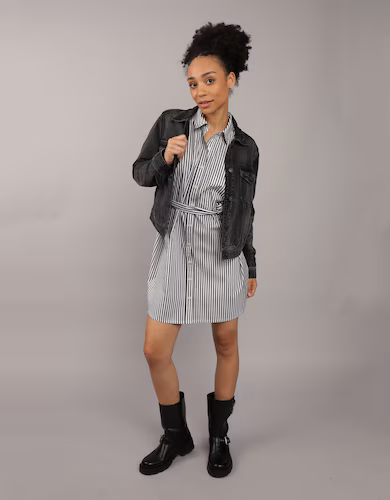 Black Denim Jacket for Women 