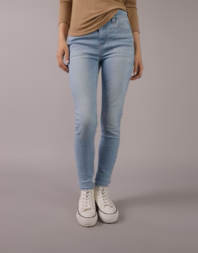 Blue High-Waisted Jegging for Women