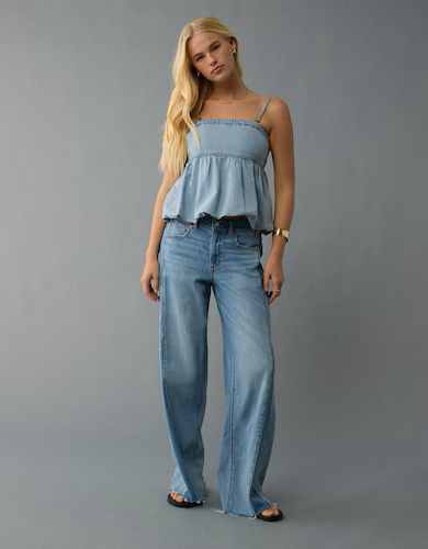 Blue Denim Tube Top for Women 