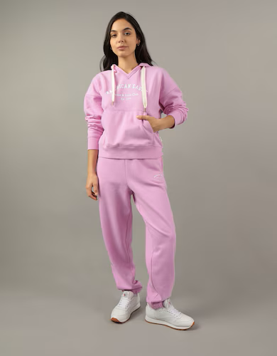 Pink Graphic Hoodie for Women 