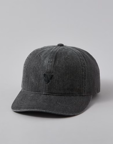 American Eagle Men Black Logo Baseball Hat