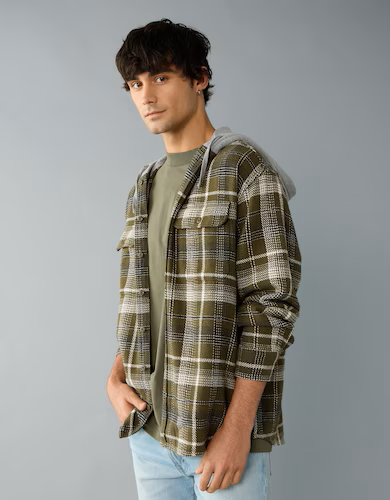 Olive Green Shirts & Flannels for Men 