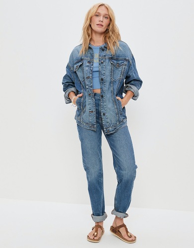 Medium Wash Denim Jacket for Women 